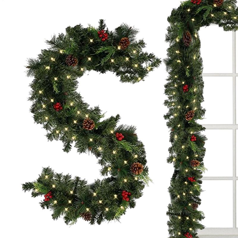 Outdoor Power For Christmas Lights - 1.8M DIY Christmas Garland Outdoor Artificial