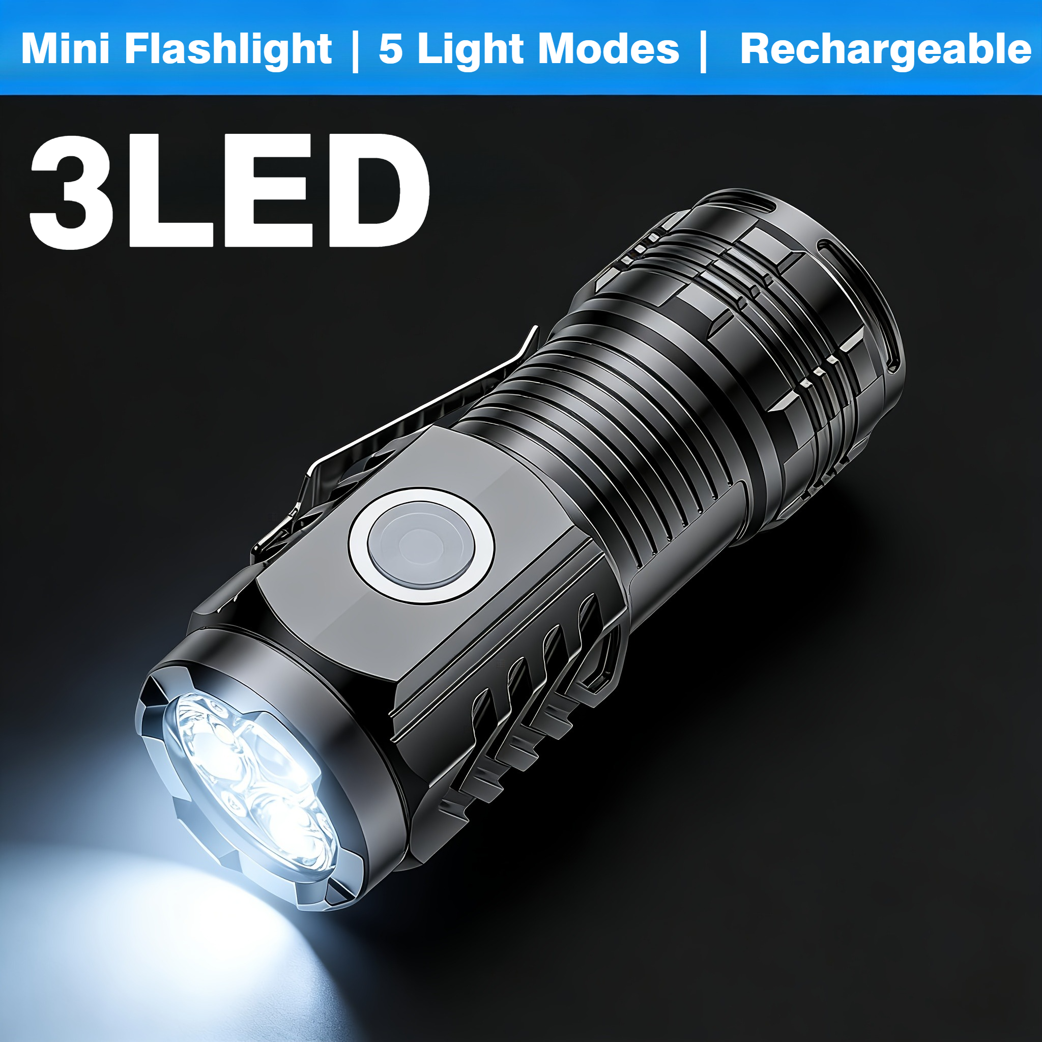 Outdoor Power For Camping - Portable Mini 3 LED Handheld Flashlight