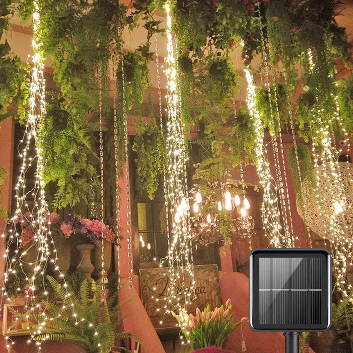 Outdoor Power For Christmas Lights - 1PACK Solar Powered String Lights 200