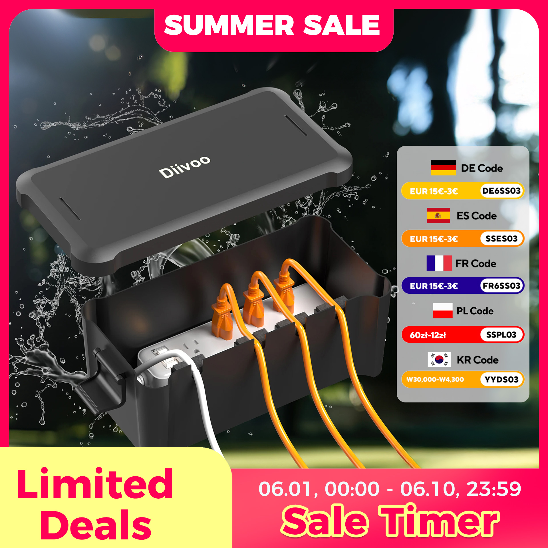 Outdoor Power Supply Box - Diivoo Outdoor Waterproof Electrical Box Outside