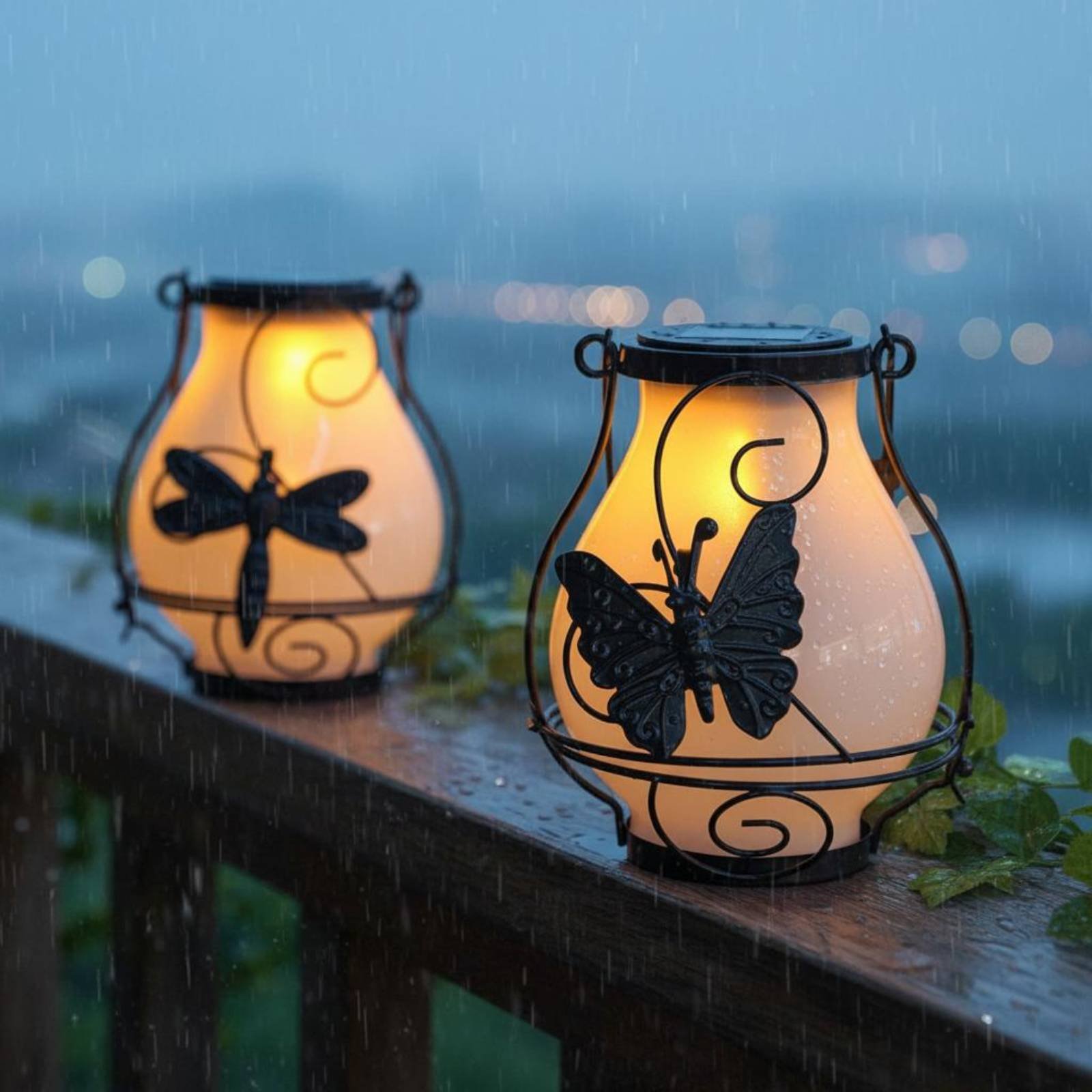 Outdoor Power For Lights - Solar Butterfly Lantern Waterproof Butterfly Solar