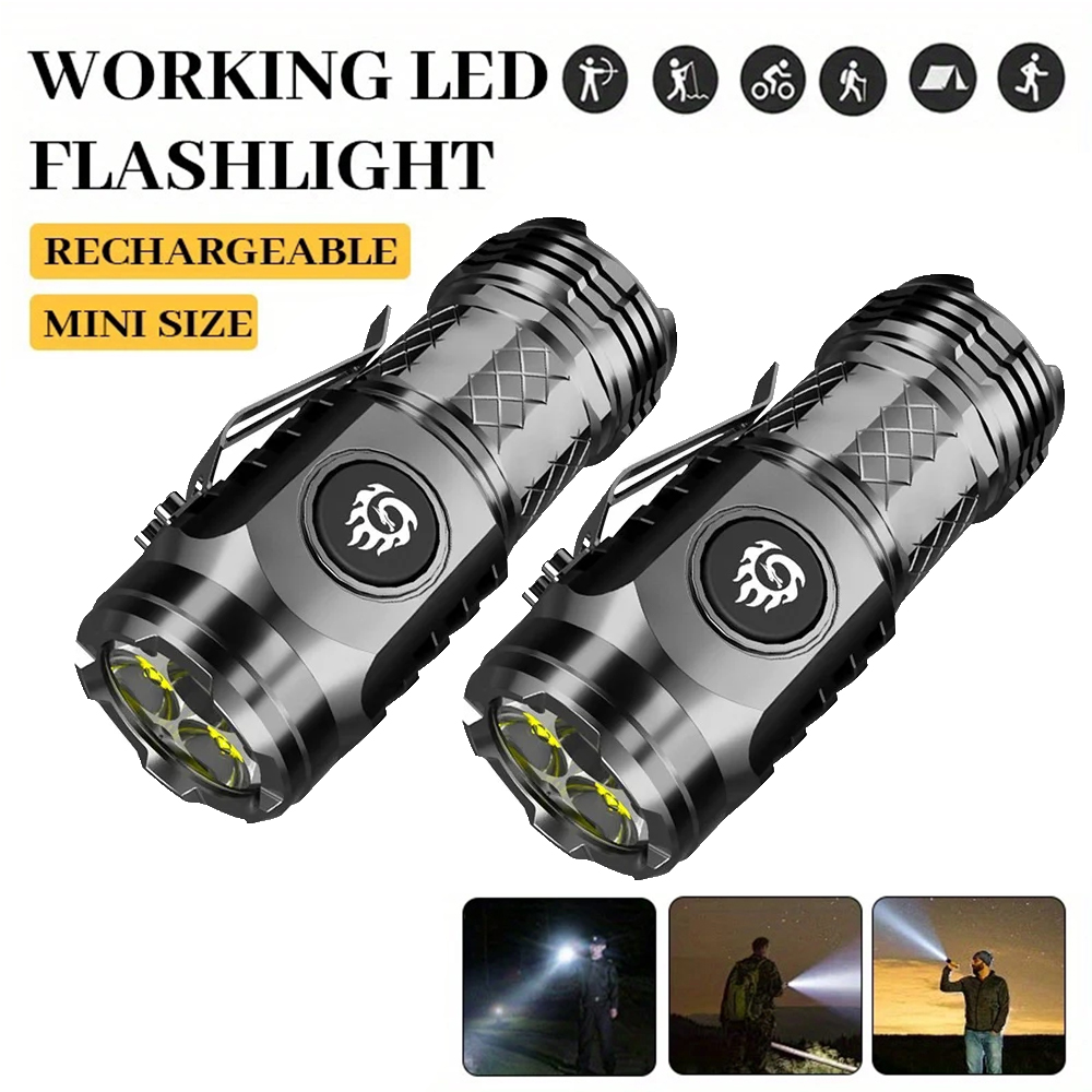 Outdoor Power For Camping - High Strong Power LED Flashlight Built-in