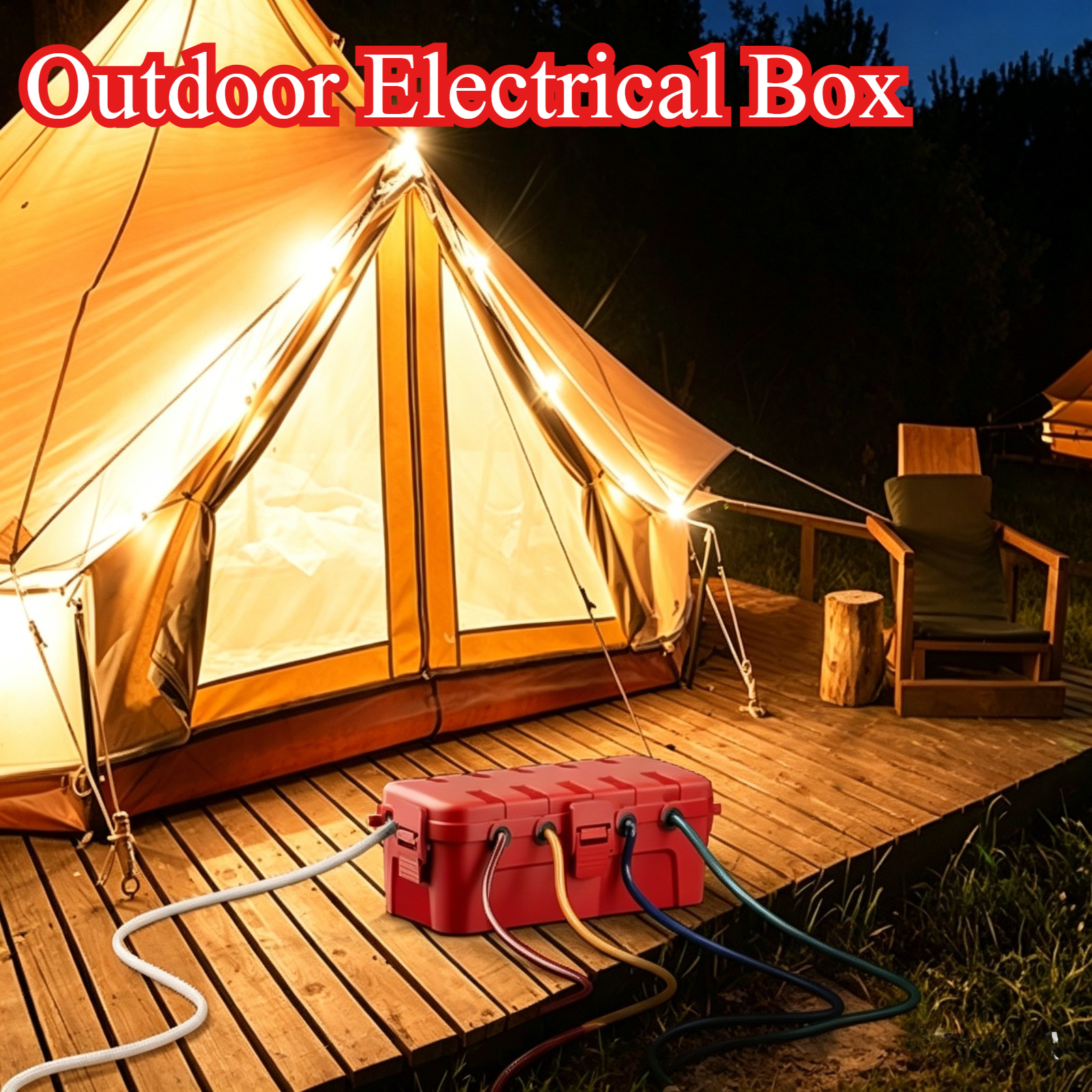 Outdoor Power With Timer - Outdoor Electrical Box Waterproof Connection Box