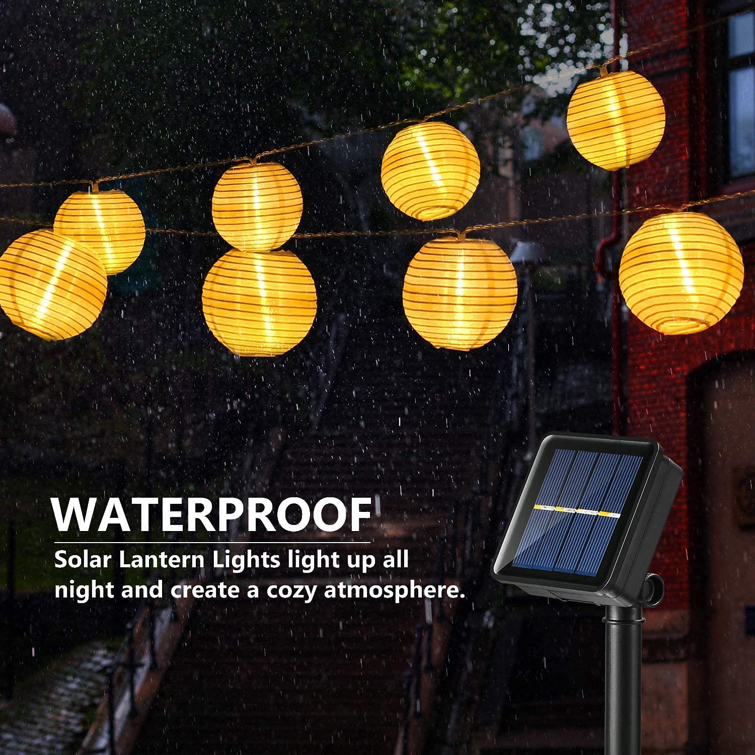 Waterproof Lantern Solar Strin - Outdoor Power For Christmas Lights reseña y precio
