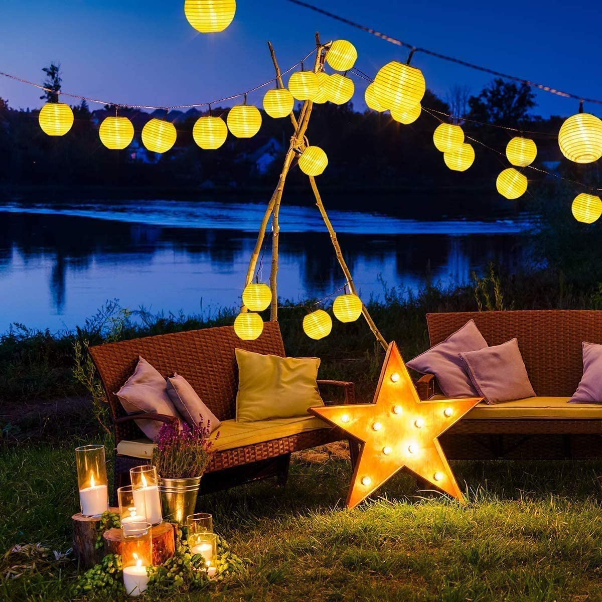 Waterproof Lantern Solar Strin - Outdoor Power For Christmas Lights reseña y precio