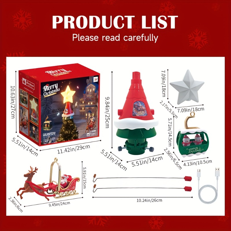Christmas Tree Top Rotating Ca - Outdoor Power For Christmas Lights reseña y precio