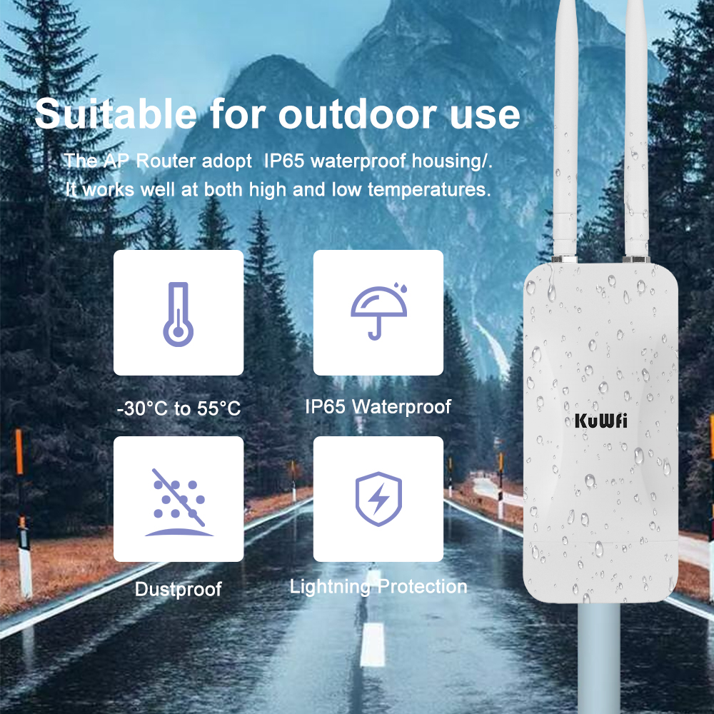 KuWFi High Power AP1200 Outdoo - Outdoor Power Post reseña y precio