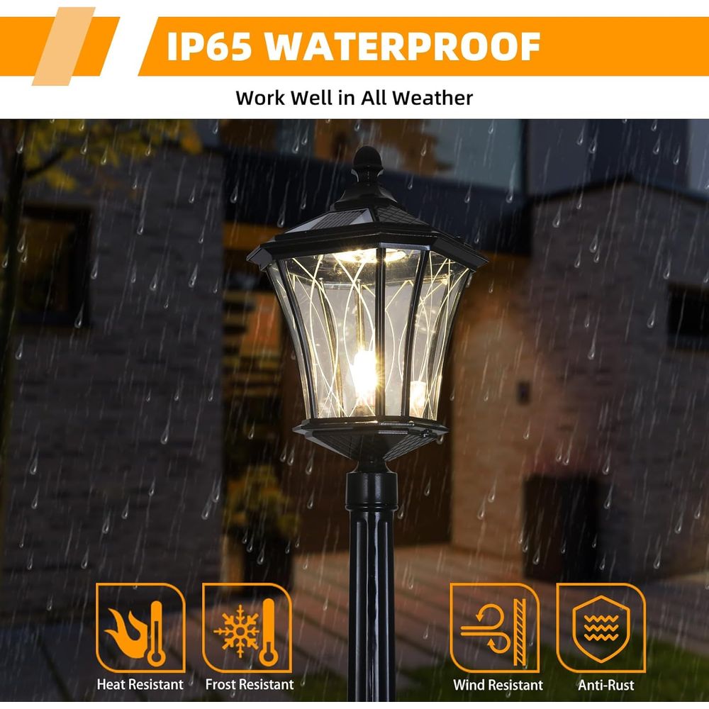 r Post Pole Light with Remote  - Outdoor Power Post reseña y precio