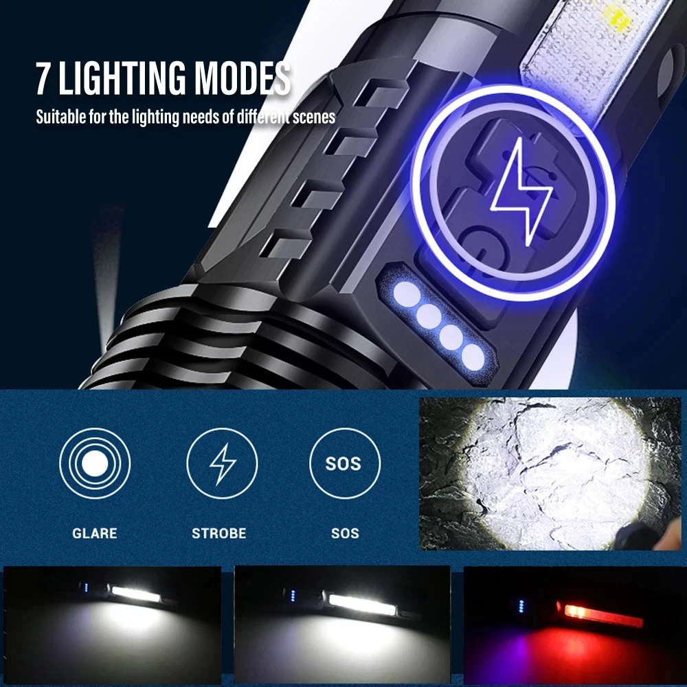 Powerful LED Flashlight Rechar - Outdoor Power For Camping reseña y precio