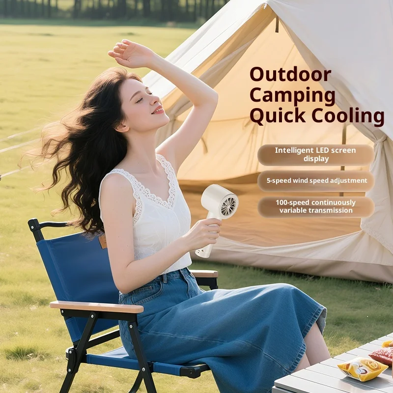 Handheld mini fan, powerful 12 - Outdoor Power With Timer reseña y precio