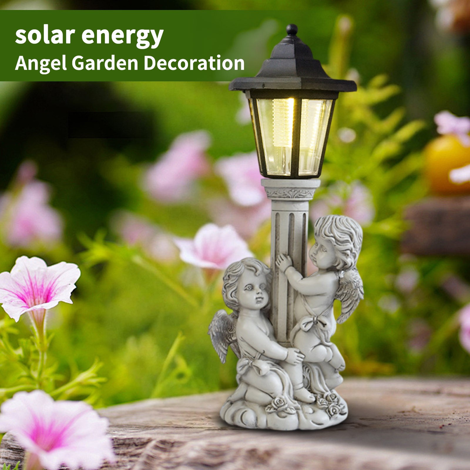 Garden Angel Statue Solar Post - Outdoor Power Post reseña y precio