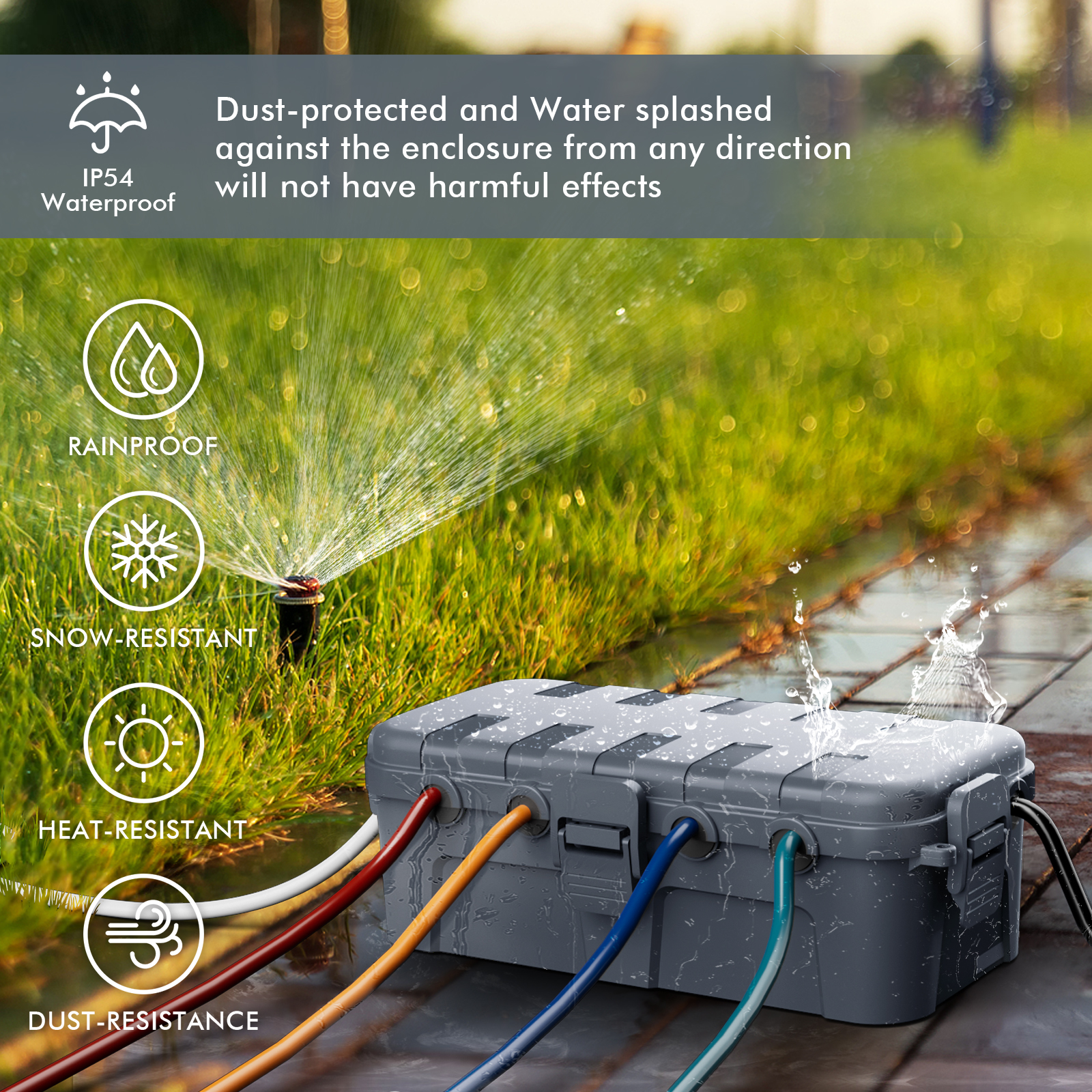 3PCS Outdoor Extension Cord Co - Outdoor Power With Timer reseña y precio
