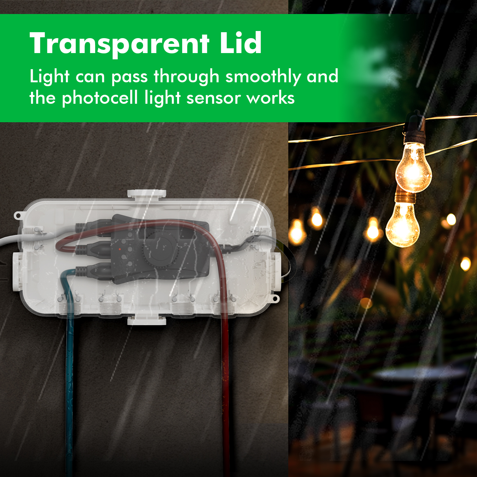 Waterproof Outdoor Electrical  - Outdoor Power With Timer reseña y precio