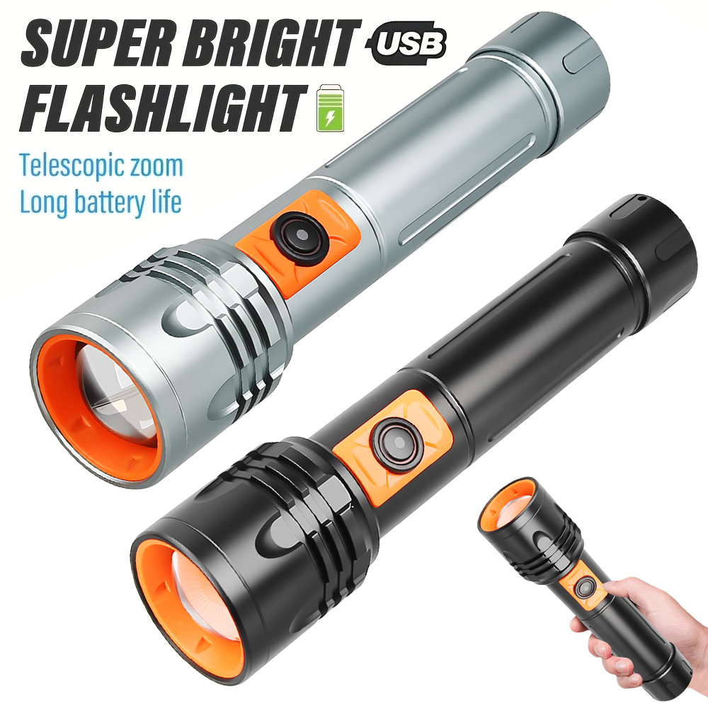 High Power LED Flashlight USB  - Outdoor Power For Camping reseña y precio