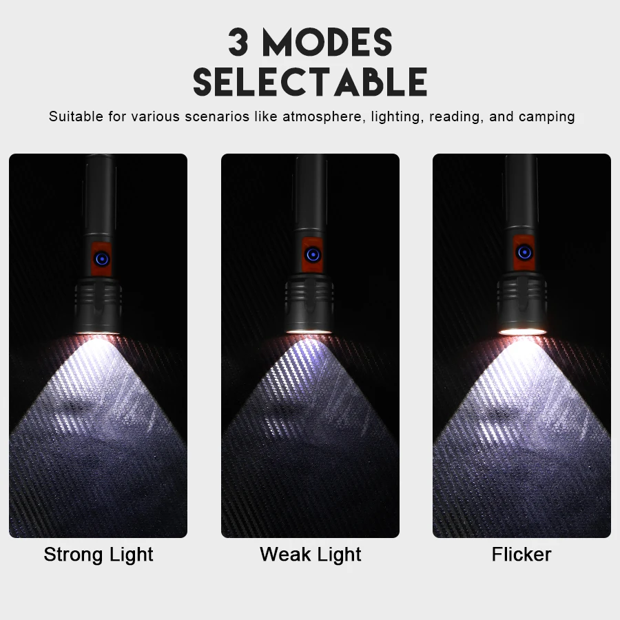 High Power LED Flashlight USB  - Outdoor Power For Camping reseña y precio