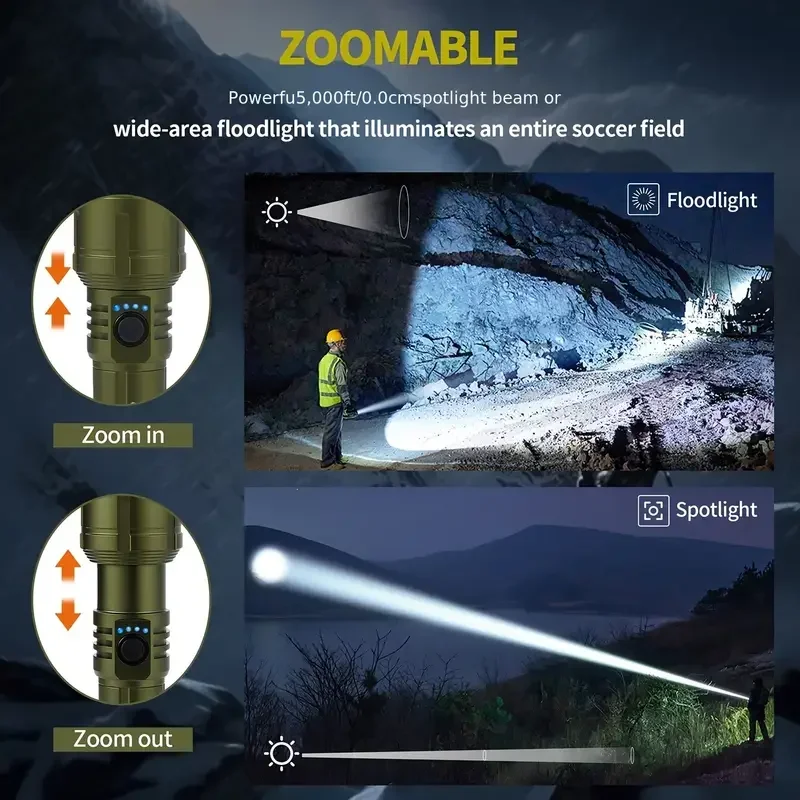 Ultra Powerful Flashlight Conc - Outdoor Power For Camping reseña y precio
