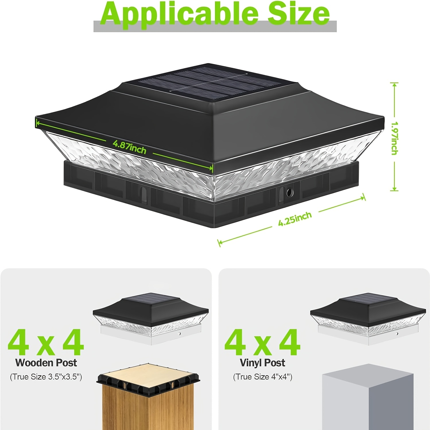 8 Pack/ 12 Pack Solar Post Cap - Outdoor Power Post reseña y precio
