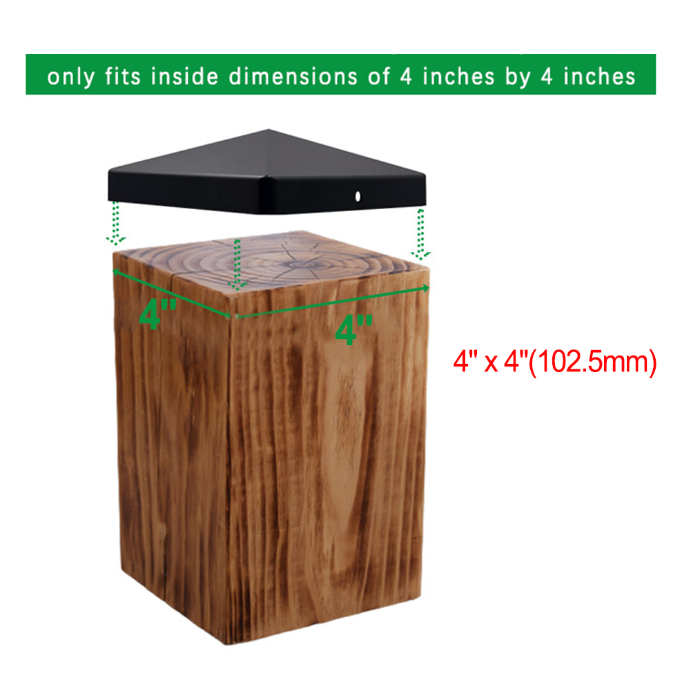 1/4Pcs 4x4 Inch Black ABS Plas - Outdoor Power Post reseña y precio