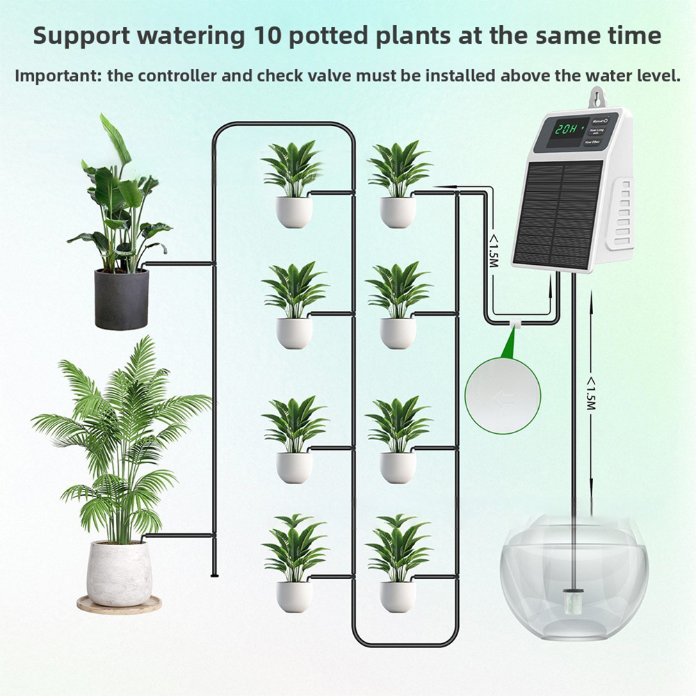 Smart Solar Powered Auto Water - Outdoor Power With Timer reseña y precio