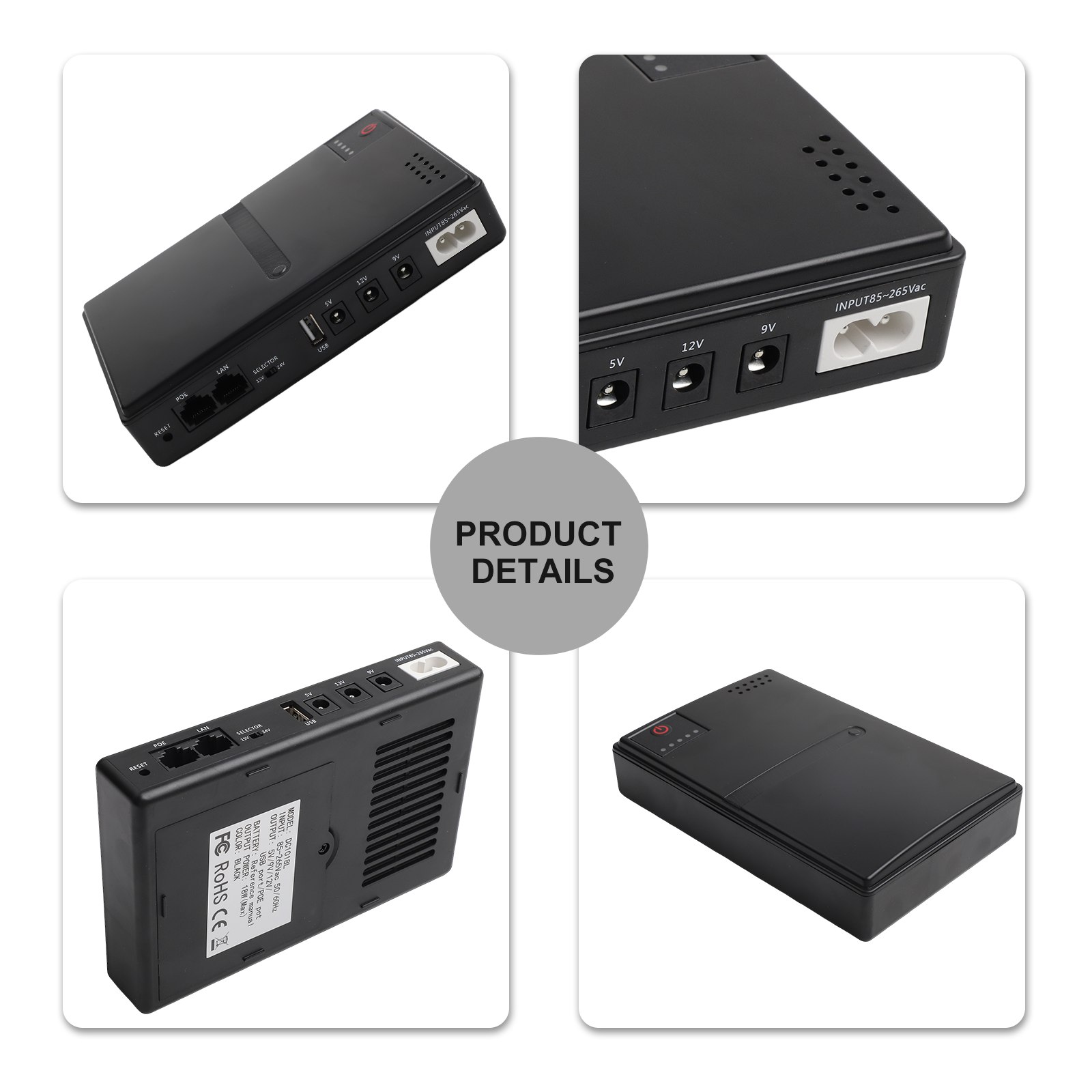 1018L 5V 9V 12V Backup DC UPS  - Outdoor Uninterruptible Power Supply reseña y precio