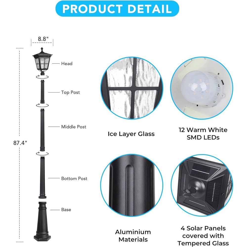 r Post Light, ST4311AC Dusk to - Outdoor Power Post reseña y precio