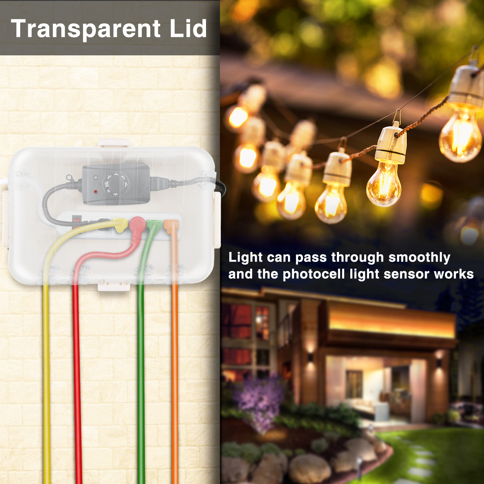 Weatherproof Extension Cord Co - Outdoor Power With Timer reseña y precio