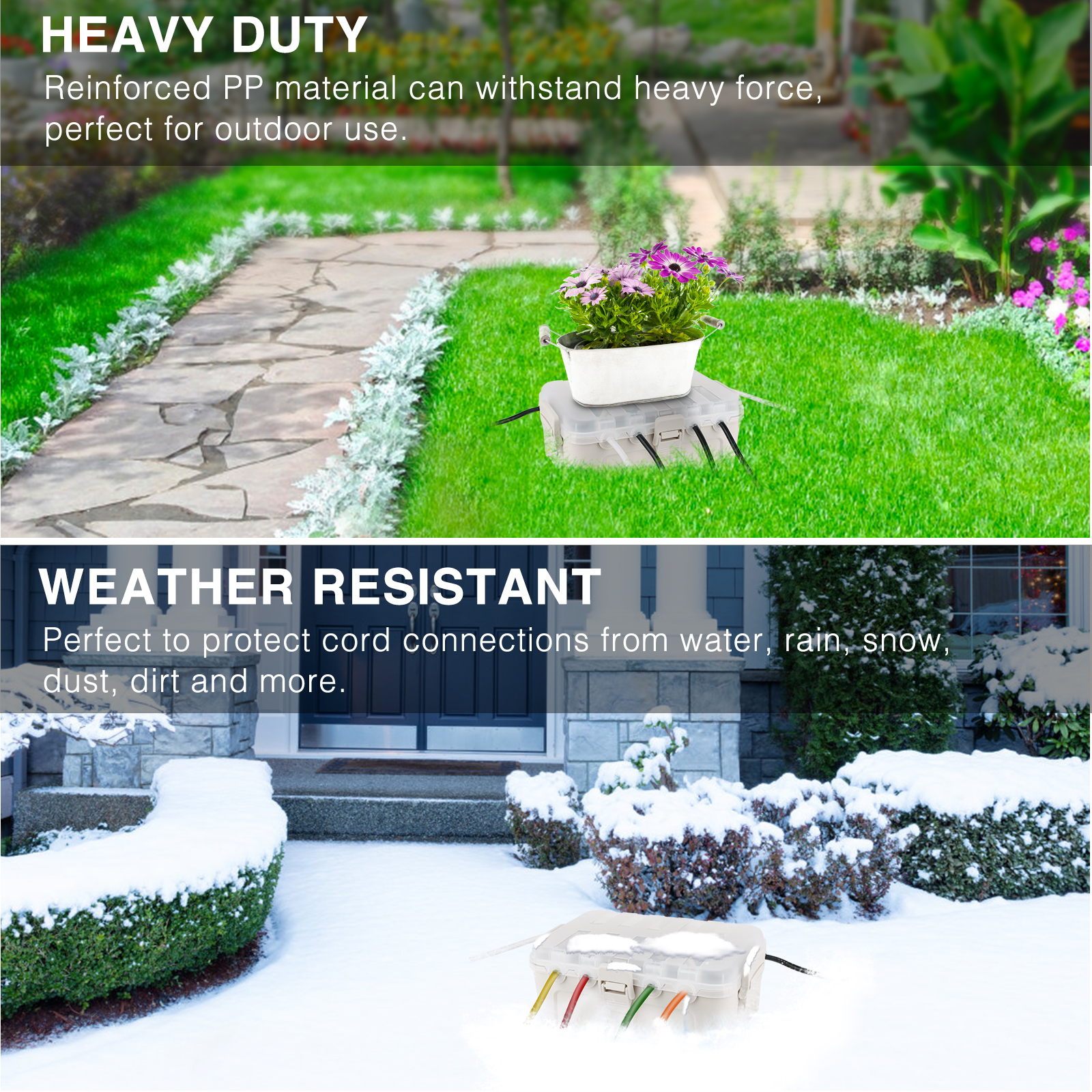 Weatherproof Extension Cord Co - Outdoor Power With Timer reseña y precio
