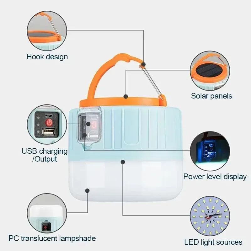 Solar Camping Lantern Recharge - Outdoor Power For Camping reseña y precio