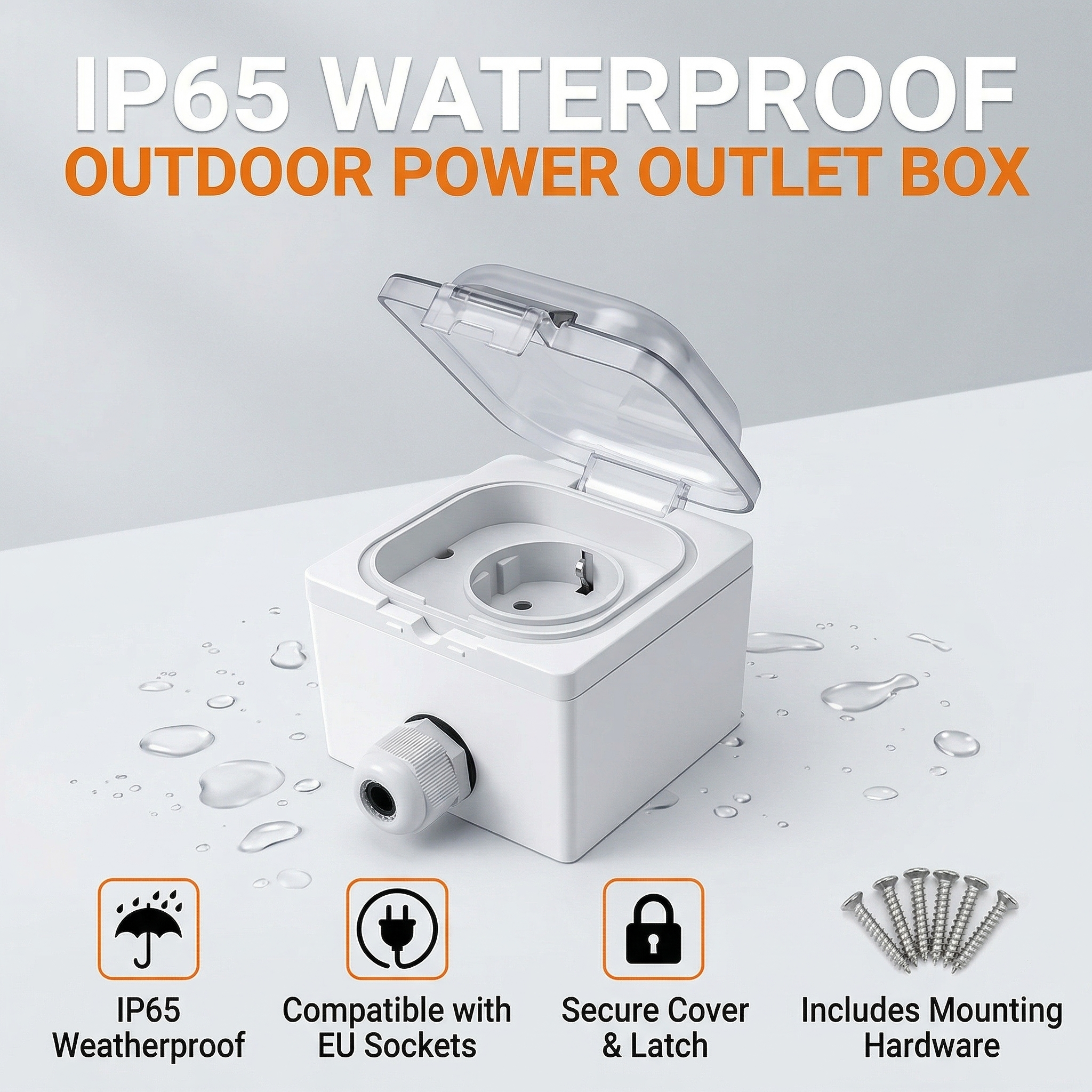 IP65 Waterproof Surface-Mount  - Outdoor Power Supply Box reseña y precio