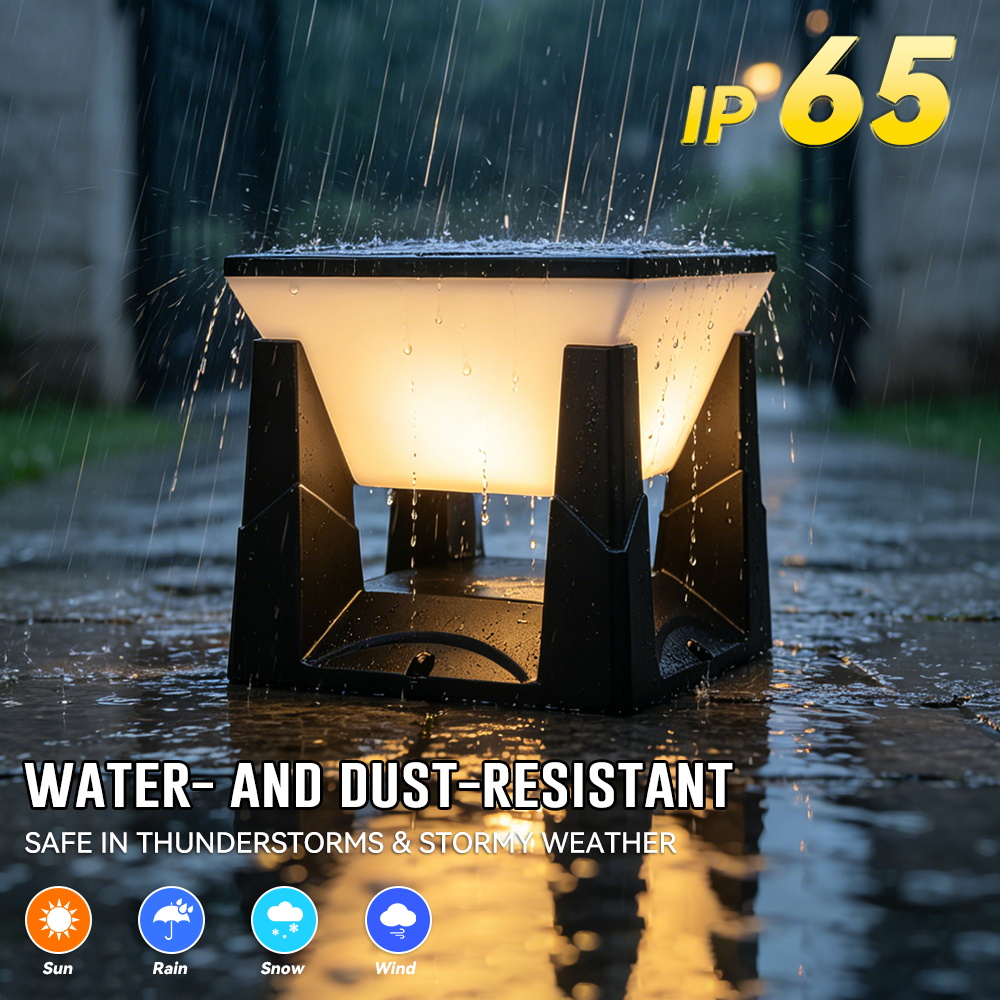 3-Color Solar Post Light IP65  - Outdoor Power Post reseña y precio