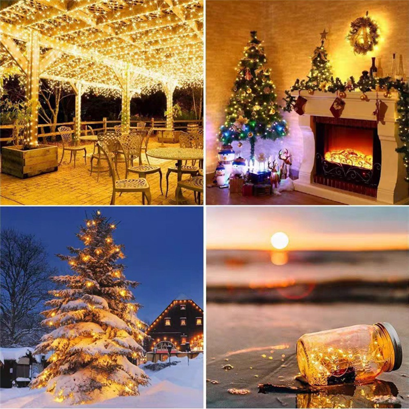 ONCE Solar Powered Lights 200  - Outdoor Power For Christmas Lights reseña y precio
