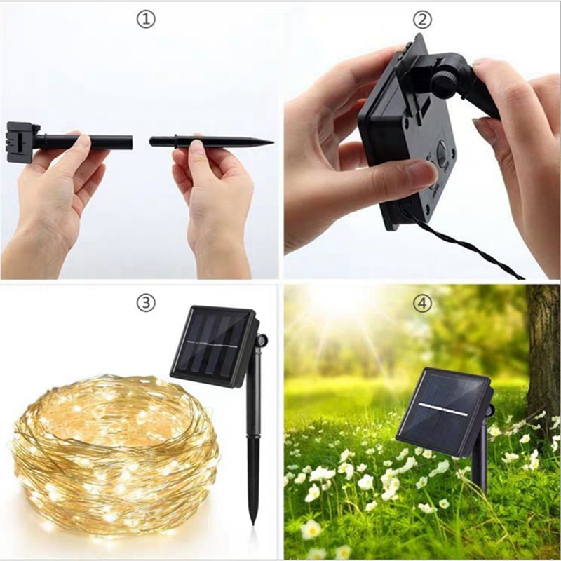 ONCE Solar Powered Lights 200  - Outdoor Power For Christmas Lights reseña y precio