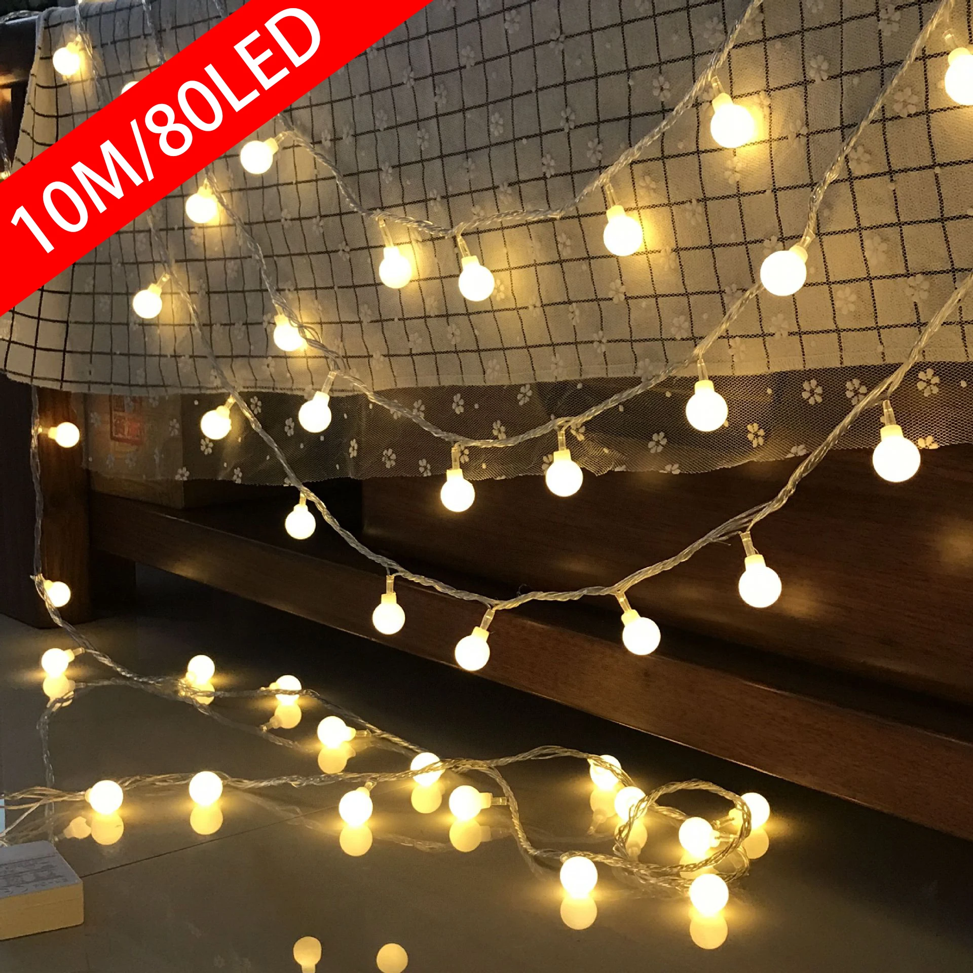 10M USB/Battery Power Ball LED - Outdoor Power For Christmas Lights reseña y precio