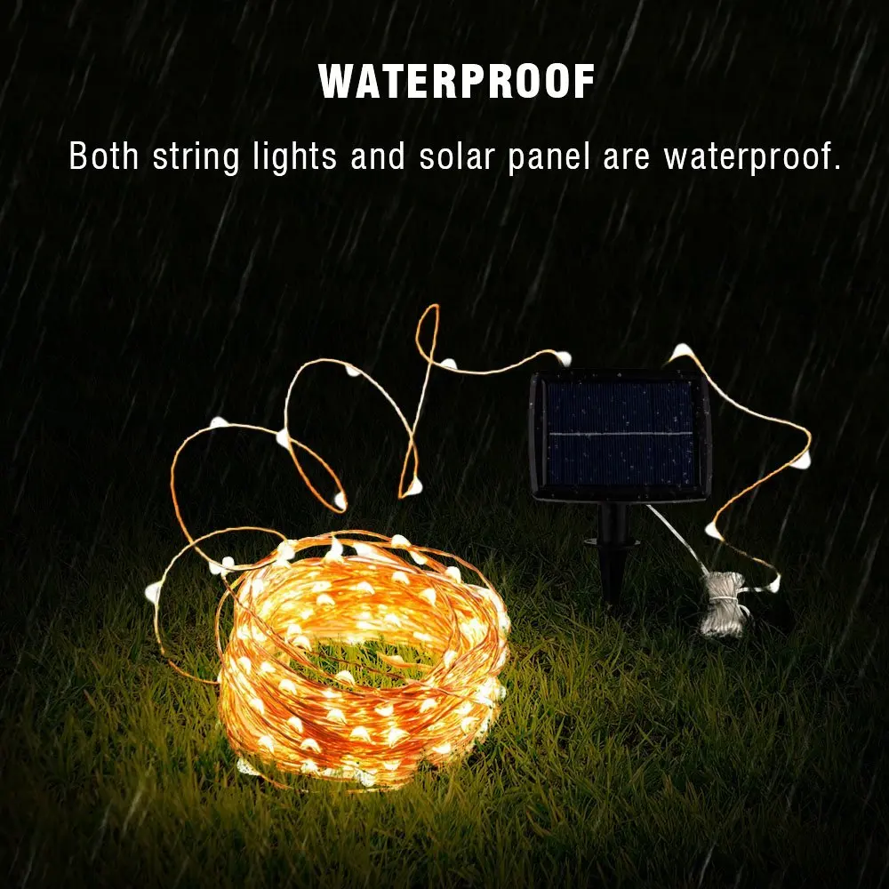 Solar String Fairy Lights 12m  - Outdoor Power For Christmas Lights reseña y precio