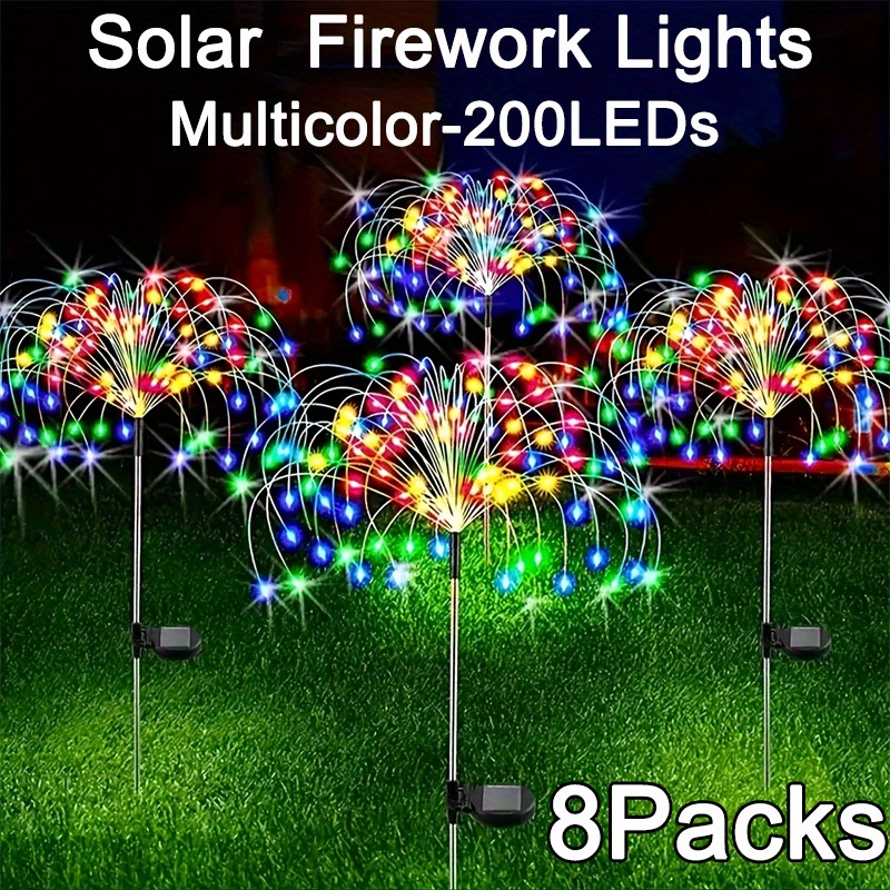 8-Mode Solar Firework Lights w - Outdoor Power For Christmas Lights reseña y precio