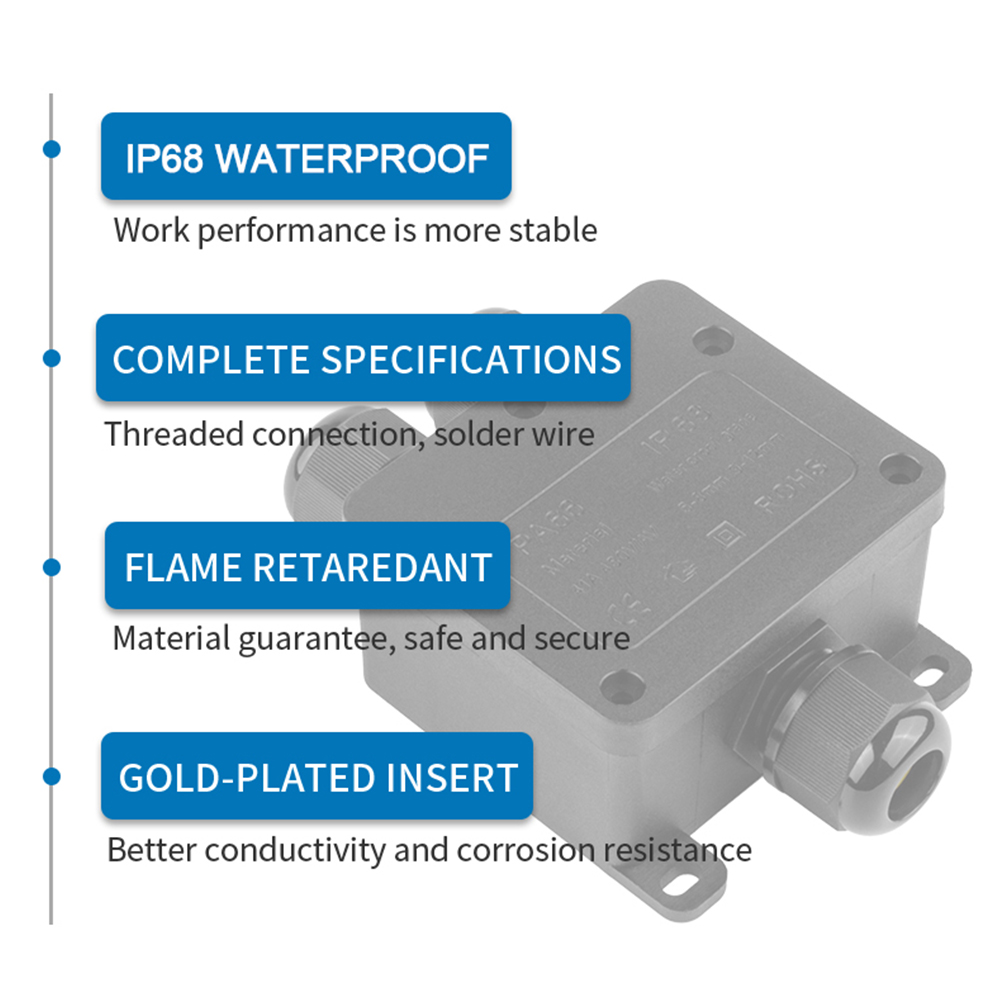 IP68 Outdoor Waterproof Juncti - Outdoor Power Supply Box reseña y precio