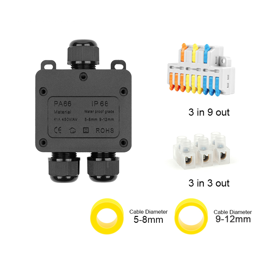 IP68 Outdoor Waterproof Juncti - Outdoor Power Supply Box reseña y precio