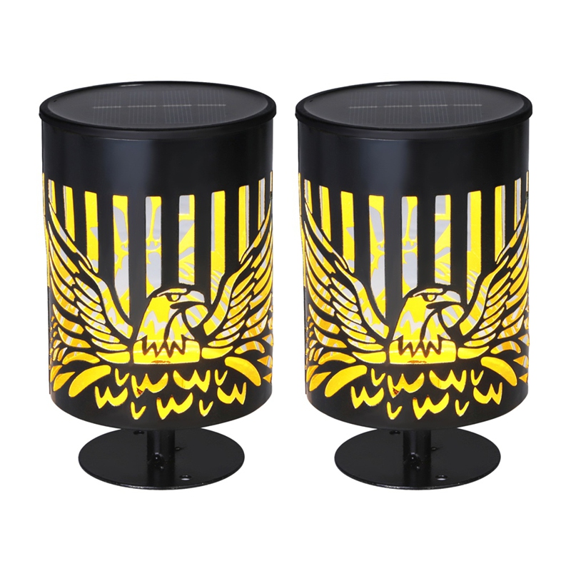 2 Pack Solar Fence Lights Meta - Outdoor Power Post reseña y precio