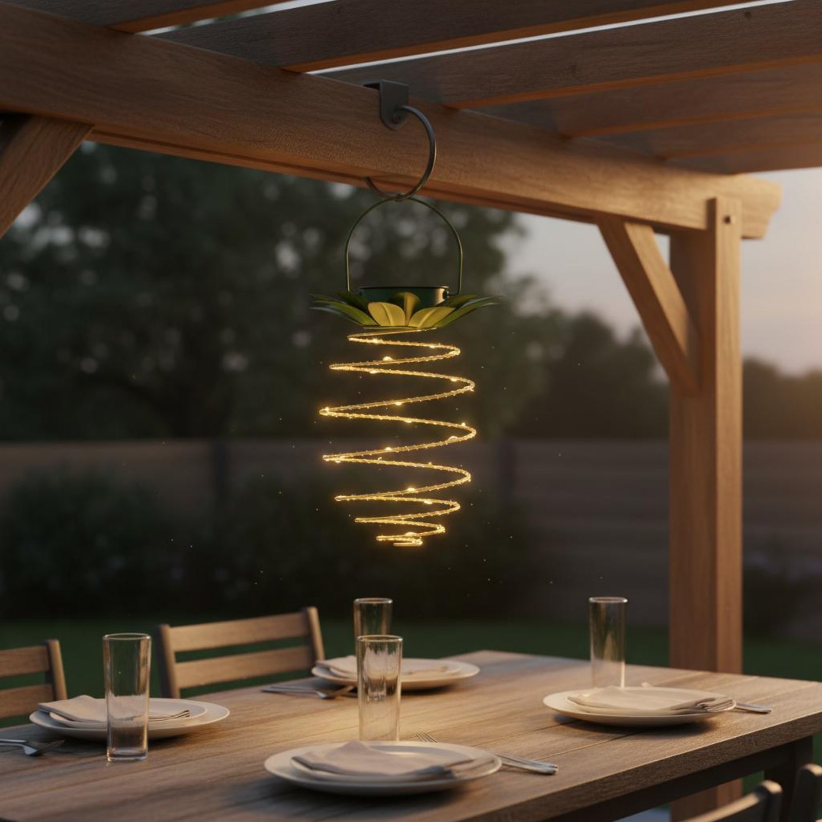 2 Pieces Solar Pineapple Lamp  - Outdoor Power For Lights reseña y precio