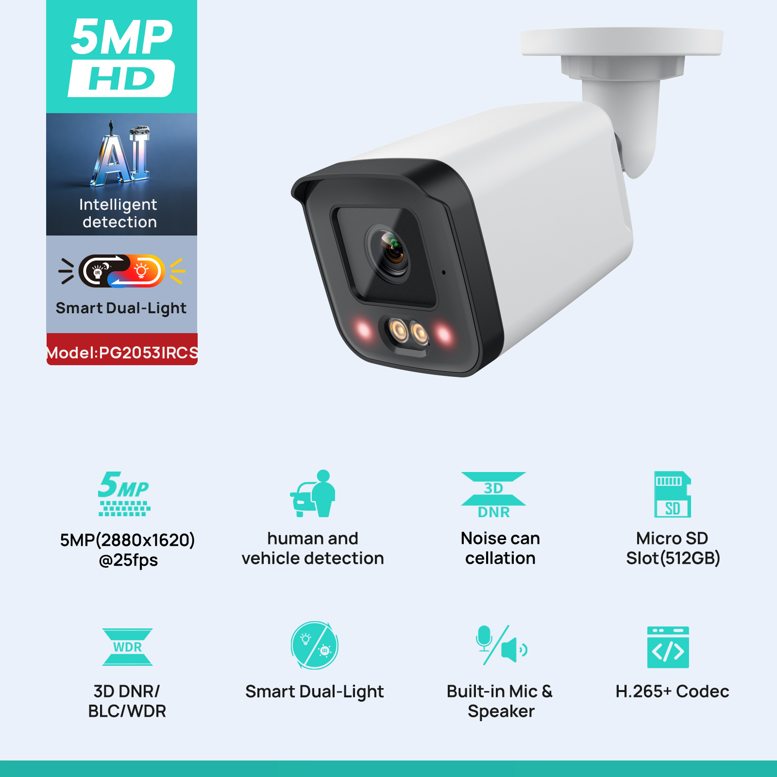 VIKYLIN IP Security Camera 5MP - Outdoor Power G Motion reseña y precio