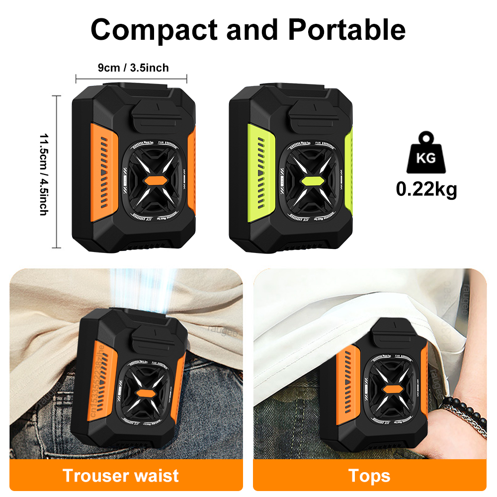 Portable Waist Clip Fan 5000mA - Outdoor Power With Timer reseña y precio