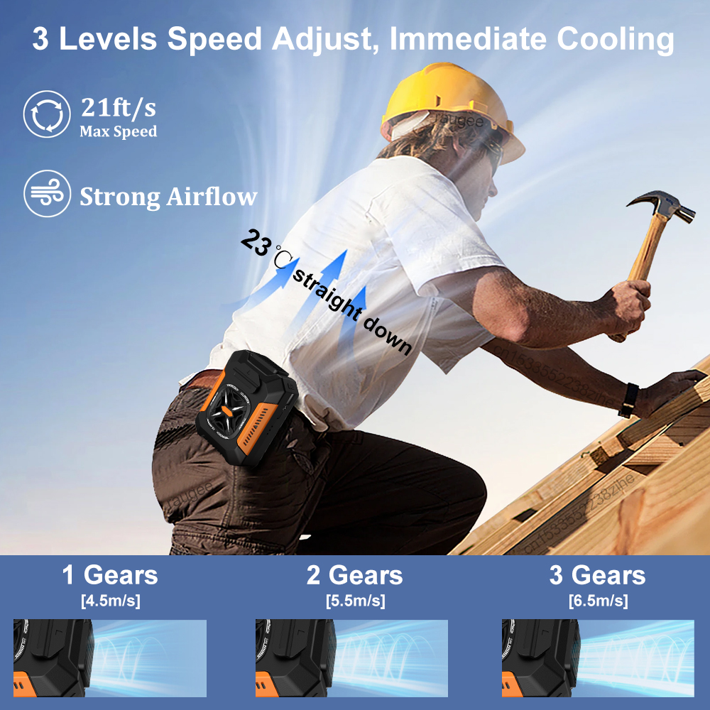 Portable Waist Clip Fan 5000mA - Outdoor Power With Timer reseña y precio