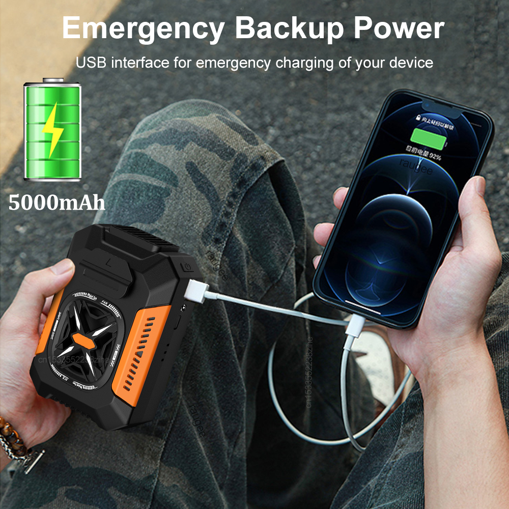 Portable Waist Clip Fan 5000mA - Outdoor Power With Timer reseña y precio