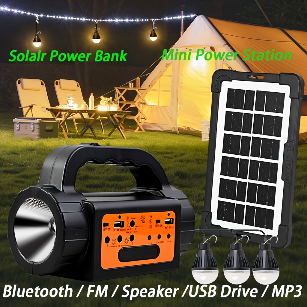 Solar Rechargeable Camping Lig - Outdoor Power For Lights reseña y precio