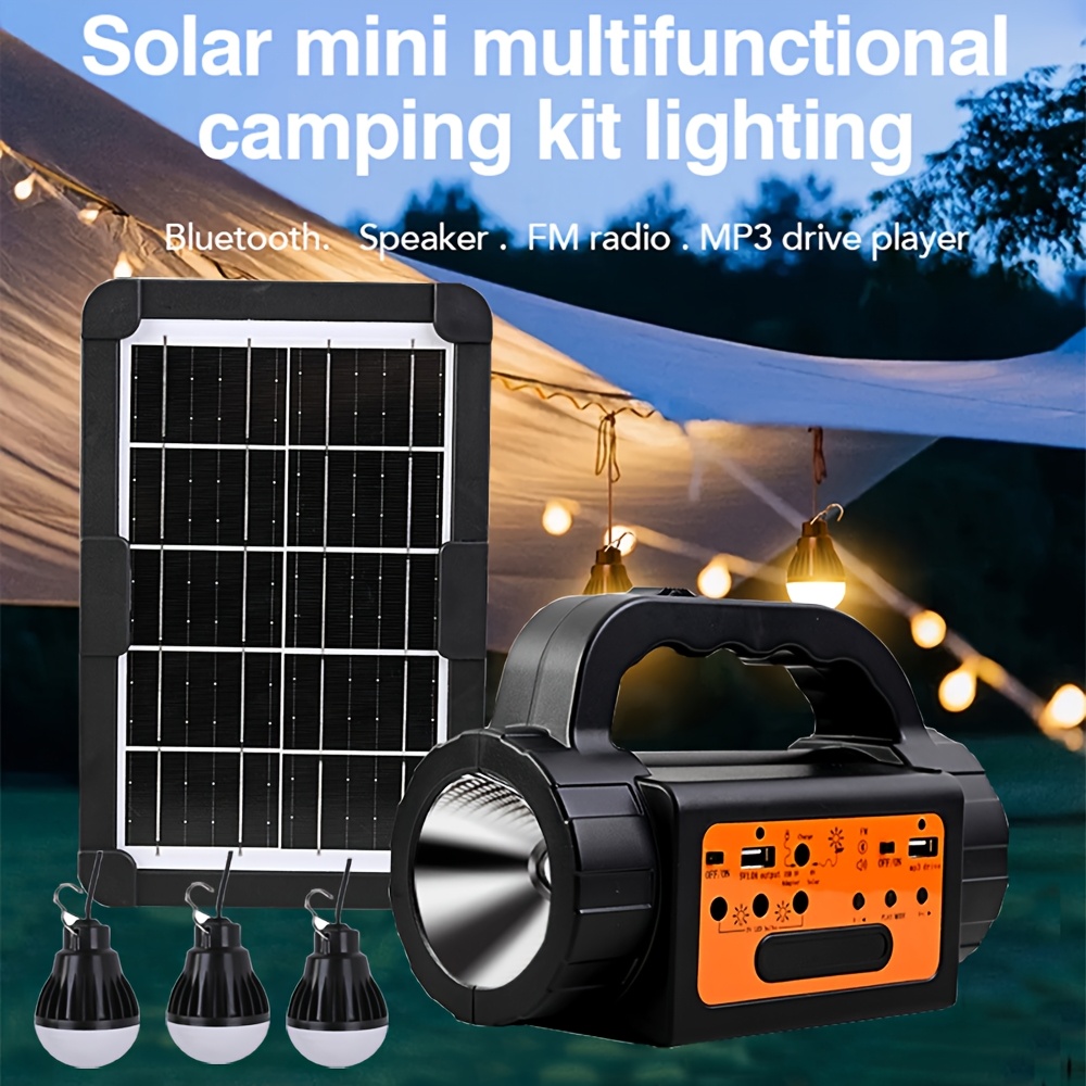 Solar Rechargeable Camping Lig - Outdoor Power For Lights reseña y precio