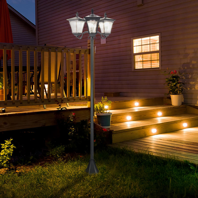 Outsunny Outdoor Lamp Post Lig - Outdoor Power Post reseña y precio