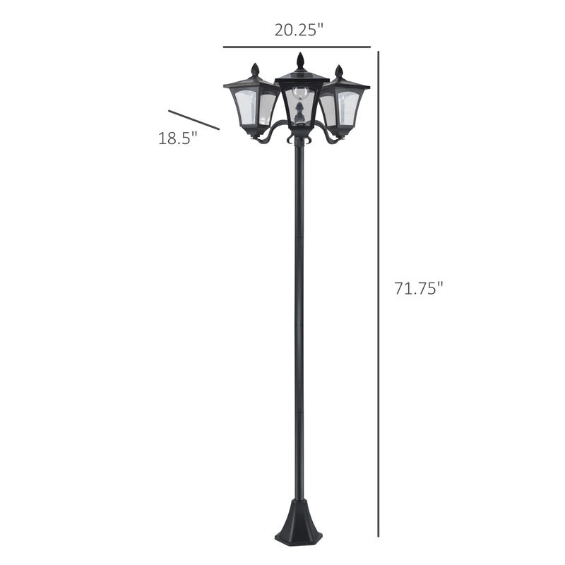 Outsunny Outdoor Lamp Post Lig - Outdoor Power Post reseña y precio