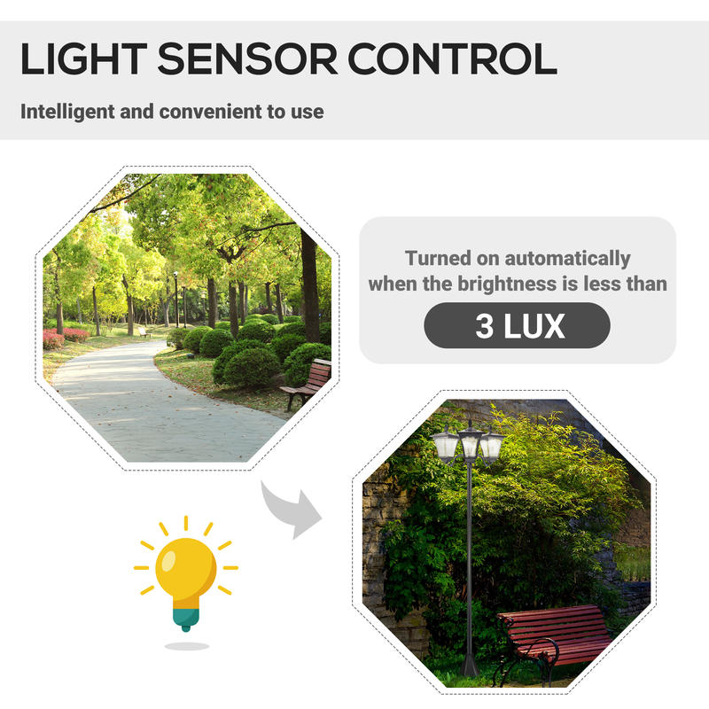 Outsunny Outdoor Lamp Post Lig - Outdoor Power Post reseña y precio