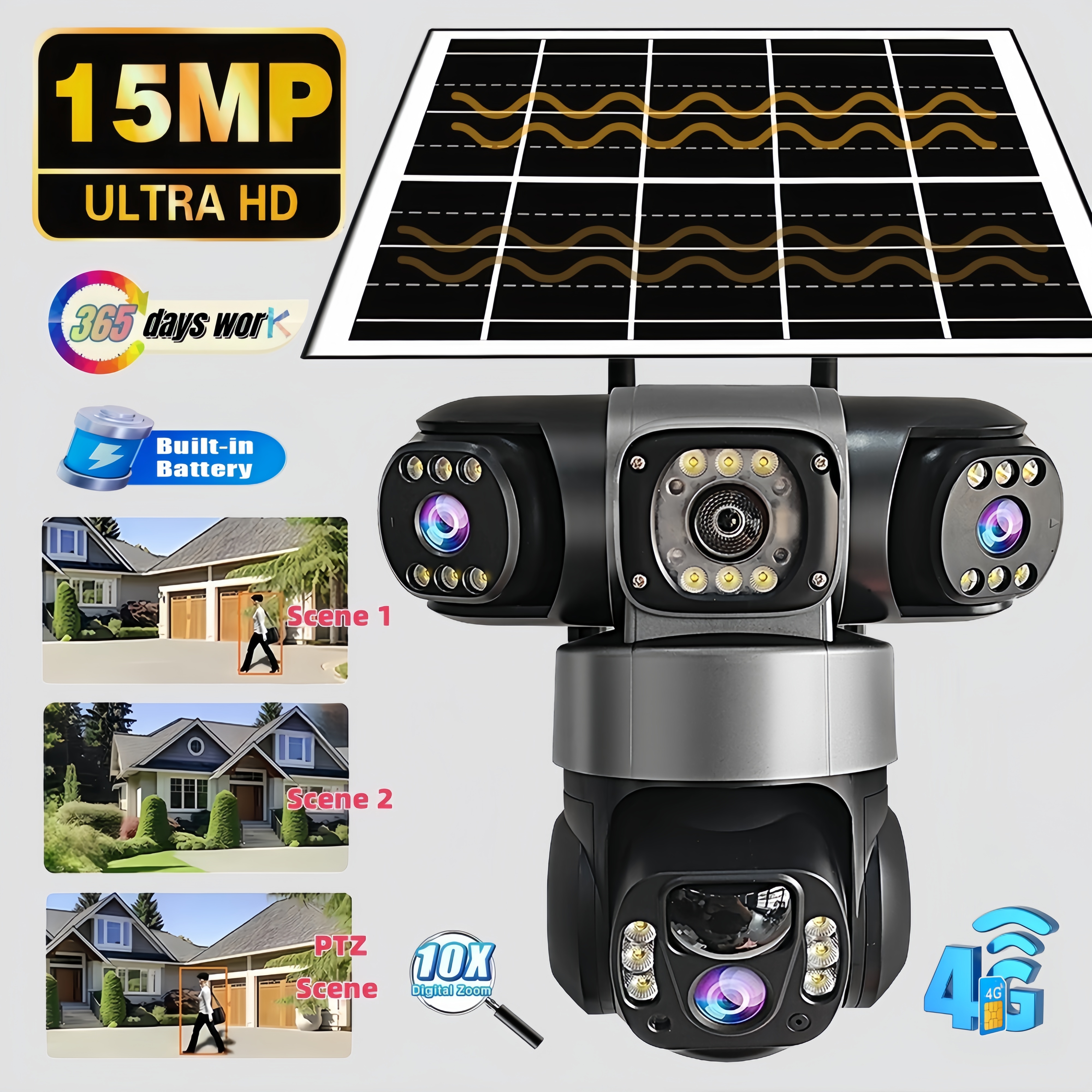 Solar-Powered Security Camera  - Outdoor Power G Motion reseña y precio