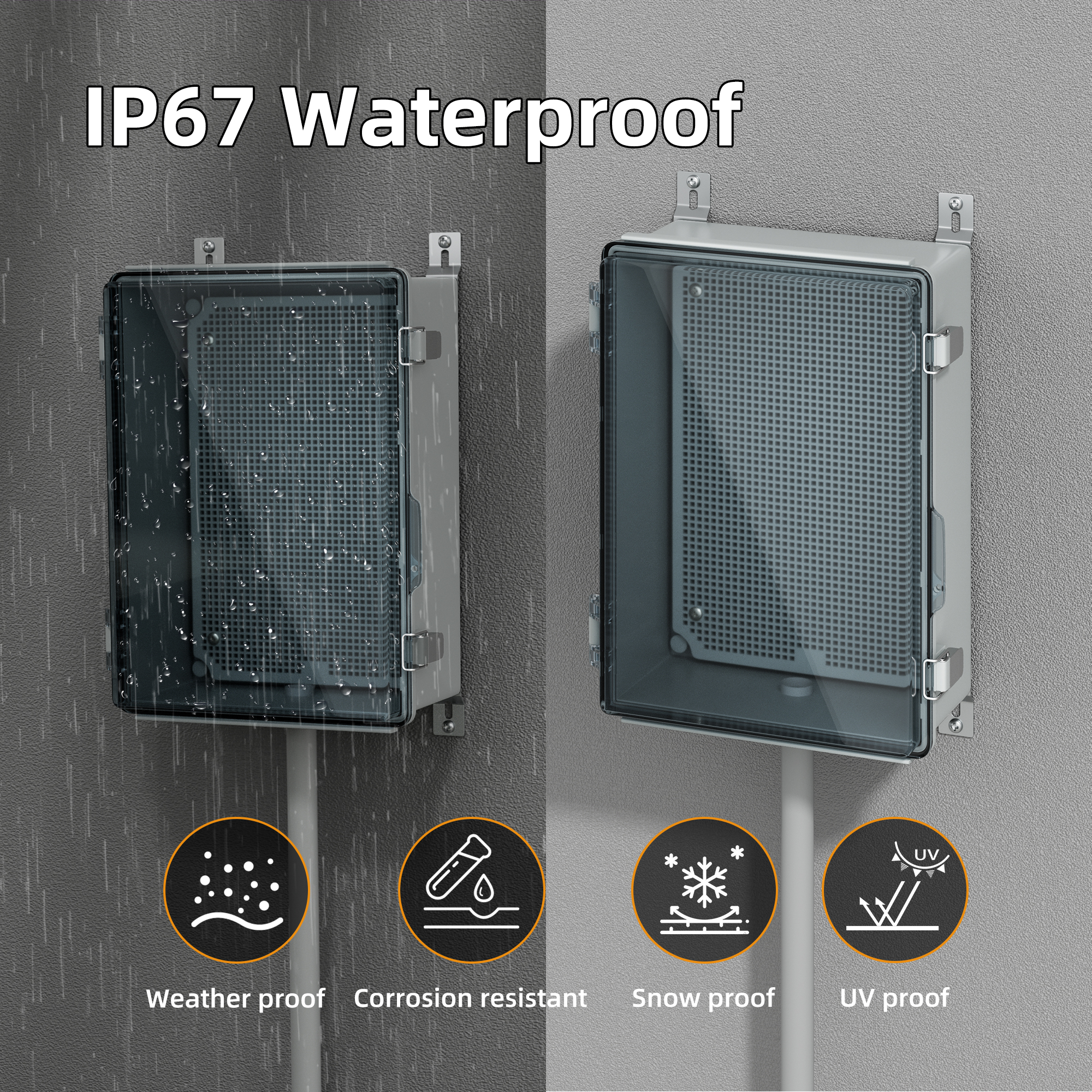 Clear Electrical Enclosure Box - Outdoor Power Supply Box reseña y precio